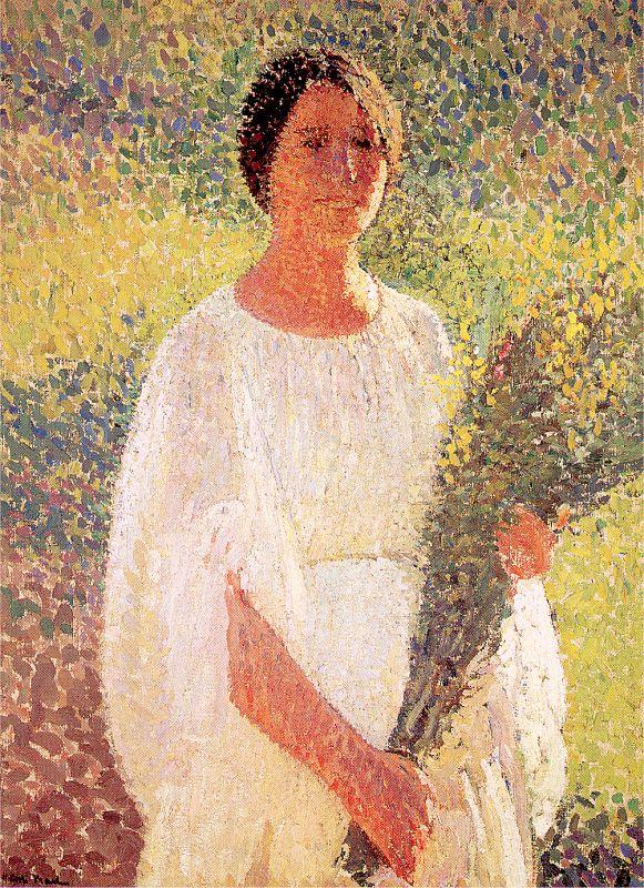 Martin, Henri Woman with Flowers oil painting image